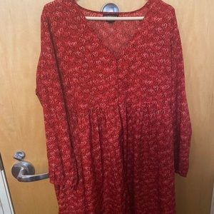 ASOS CURVE Heart Babydoll Dress 16